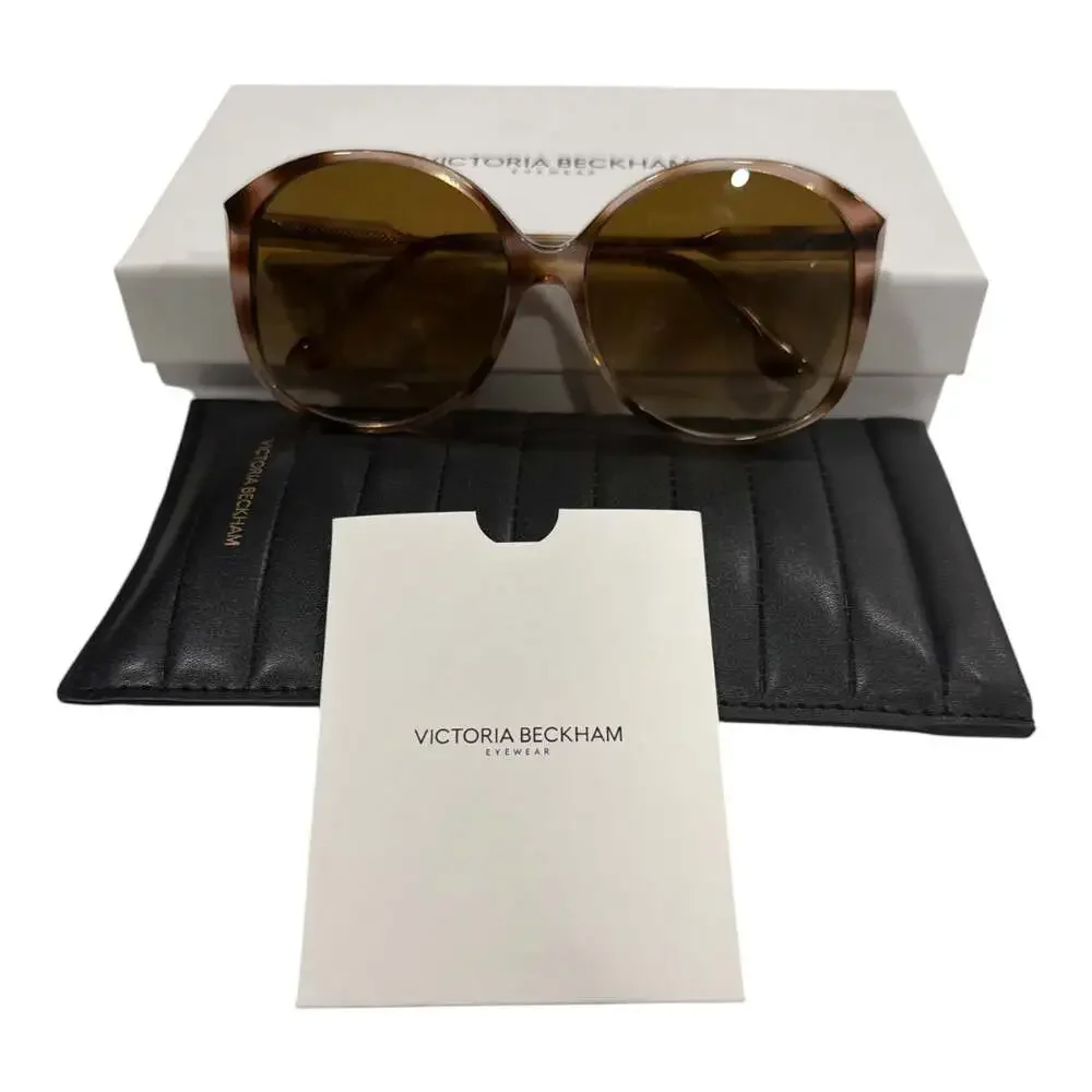 Victoria Beckham VBS129S Oversized Brown Gradient Sunglasses – NEW